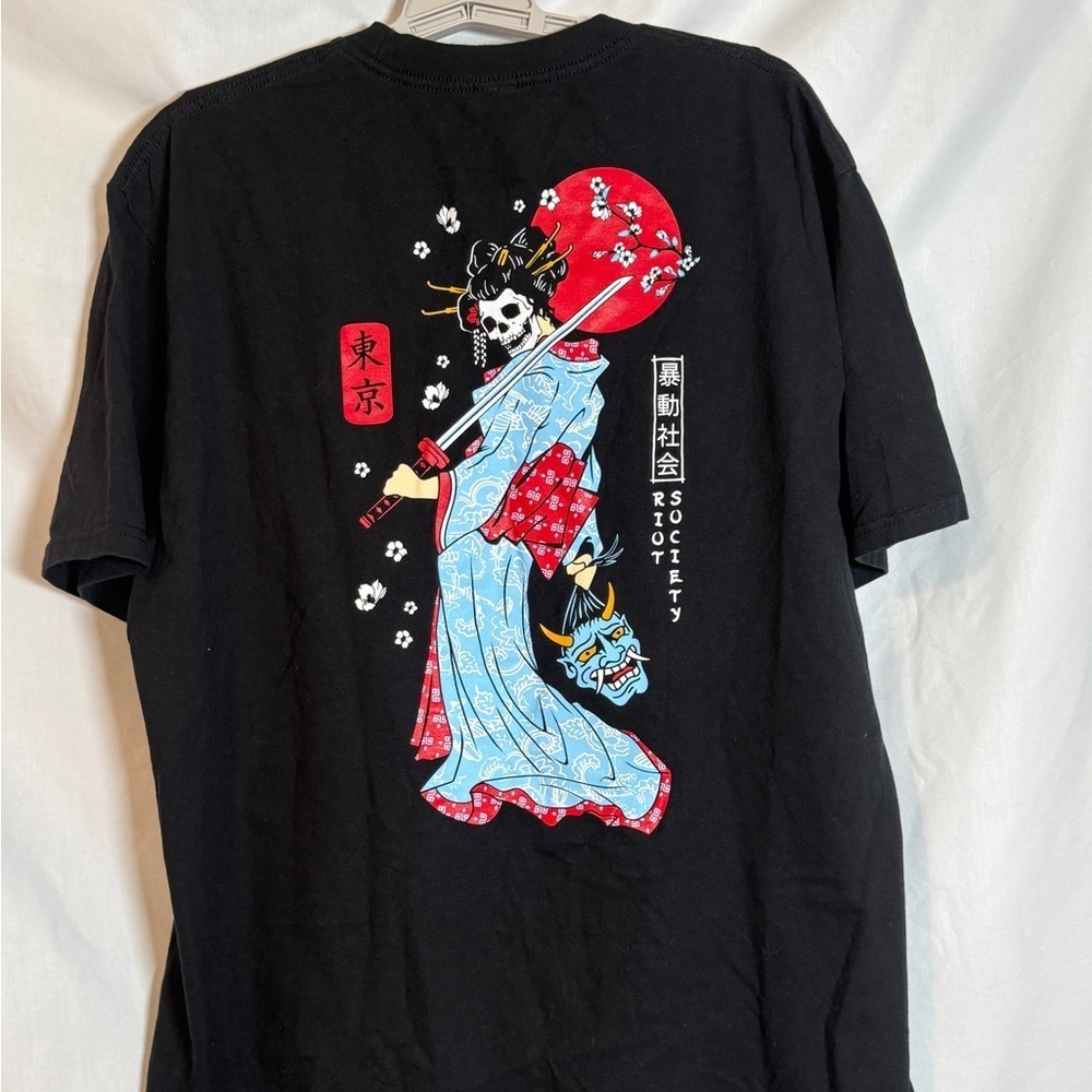 Riot Society Samurai Skeleton Graphic Tee Men’s XL - Picture 2 of 6